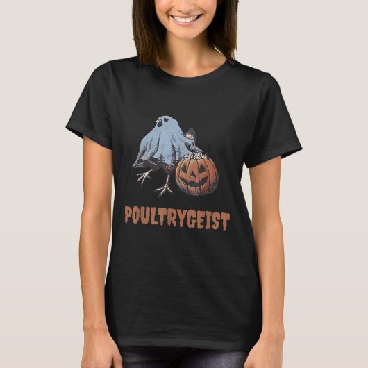 超自然主義ハロウィンチキン幽霊 Tシャツ (正面)