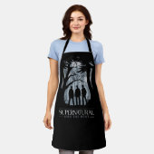 超自然林シルエットグラフィック エプロン (着用した状態)