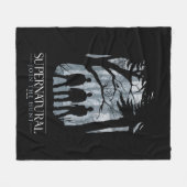 超自然林シルエットグラフィック フリースブランケット (正面(横))