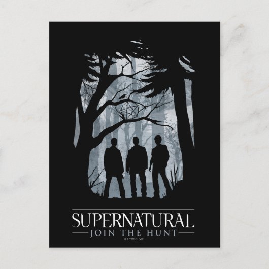 超自然林シルエットグラフィック ポストカード (正面)