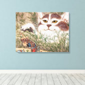 超自然猫 キャンバスプリント (インサイチュ (ウッドフロア))