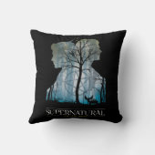超自然的なウィンチェスターブラザーズ森林グラフィック クッション (裏面)