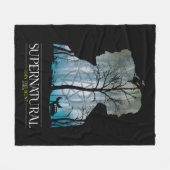 超自然的なウィンチェスターブラザーズ森林グラフィック フリースブランケット (正面(横))