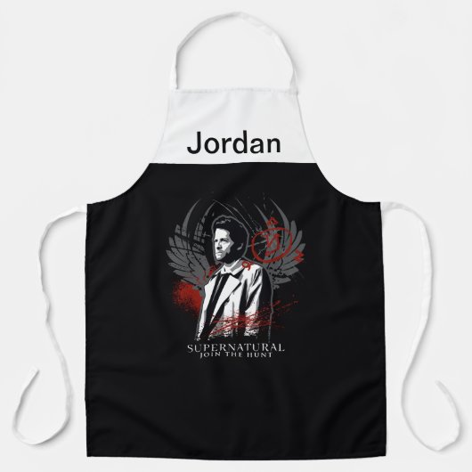 超自然的なカスティエルグラフィティグラフィック エプロン (正面)