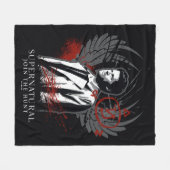 超自然的なカスティエルグラフィティグラフィック フリースブランケット (正面(横))