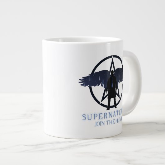 超自然的なキャスティエル落下スターグラフィック ジャンボコーヒーマグカップ (正面右)