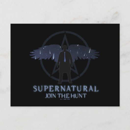 超自然的なキャスティエル落下スターグラフィック ポストカード (正面)