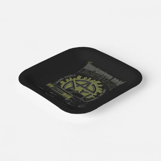 超自然的な「ウィンチェスター・ブラザーズ」車のグラフィック ペーパープレート (傾斜あり)