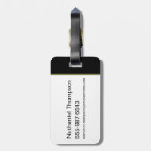 超自然的な「ウィンチェスター・ブラザーズ」車のグラフィック ラゲッジタグ (裏面縦)