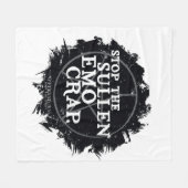 超自然的な「エモ」引用文 フリースブランケット (正面(横))