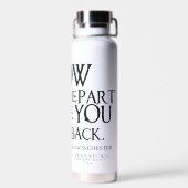 超自然的な「ハグバック」引用文 ウォーターボトル (背面)