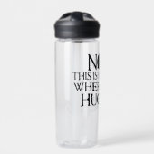 超自然的な「ハグバック」引用文 ウォーターボトル (正面)