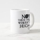 超自然的な「ハグバック」引用文 ジャンボコーヒーマグカップ (正面右)