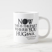 超自然的な「ハグバック」引用文 ジャンボコーヒーマグカップ (右)
