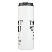 超自然的な「ハグバック」引用文 タンブラー (裏面)