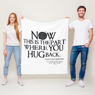 超自然的な「ハグバック」引用文 フリースブランケット