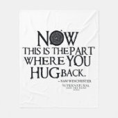 超自然的な「ハグバック」引用文 フリースブランケット (正面)