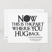 超自然的な「ハグバック」引用文 ポストカード (正面/裏面)