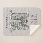 超自然的な「ハンター・インサイド」胸郭グラフィック シェルパブランケット (正面(横))