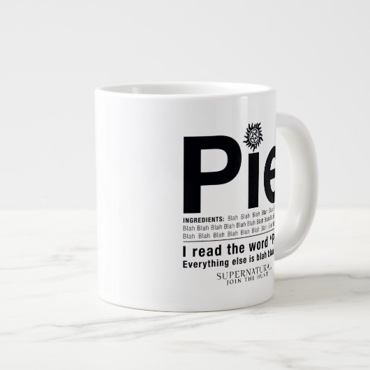 超自然的な「パイ」引用文 ジャンボコーヒーマグカップ (正面右)