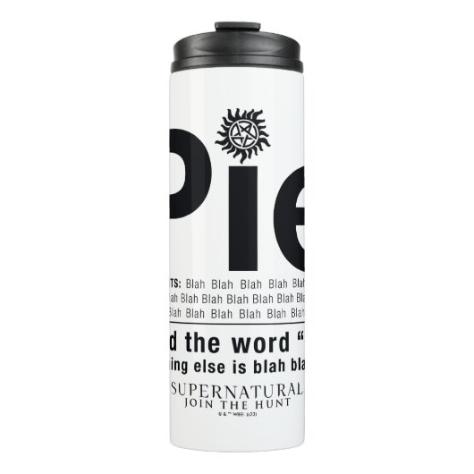 超自然的な「パイ」引用文 タンブラー (正面)