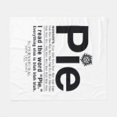 超自然的な「パイ」引用文 フリースブランケット (正面(横))