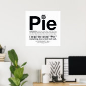 超自然的な「パイ」引用文 ポスター (ホームオフィス)