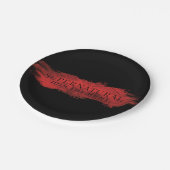 超自然的な"狩りに参加"赤いスプラッシュ ペーパープレート (アングル)