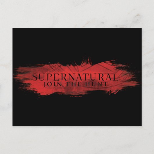 超自然的な"狩りに参加"赤いスプラッシュ ポストカード (正面)
