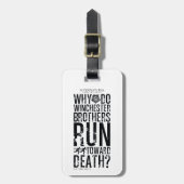 超自然的ウィンチェスターブラザーズ引用文 ラゲッジタグ (正面縦)