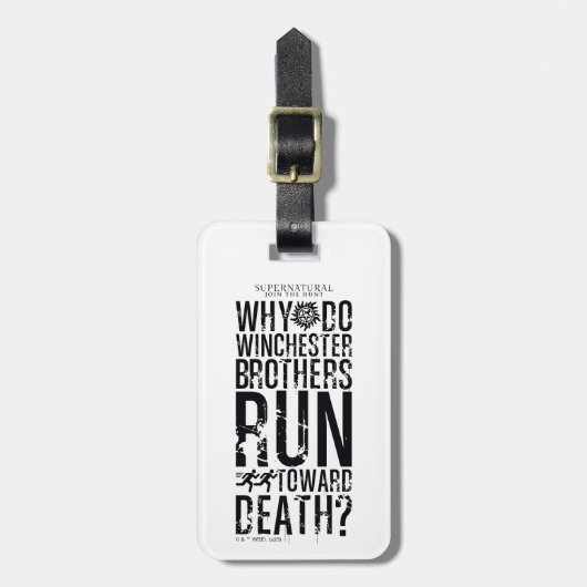 超自然的ウィンチェスターブラザーズ引用文 ラゲッジタグ (正面縦)
