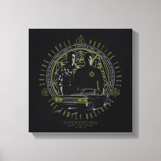 超自然的ウィンチェスター兄弟ファミリービジネス キャンバスプリント (正面)