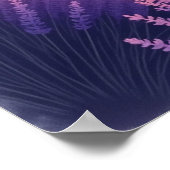 超詳細なサンセットラベンダーの風景 ポスター (角)