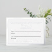 超豪華シルバーフォイル真正性証明書 箔シーズンカード (立ち正面)