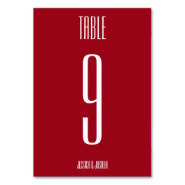 超赤モダンコンテンポラリー テーブルナンバー