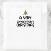 超超自然的なクリスマス 長方形シール (バッグ)