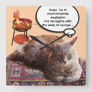 超越的な黙想のトルコCAT スクエア壁時計