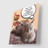 超越的な黙想のトルコCAT スクエア壁時計 (傾斜)