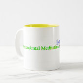 超越的な黙想は平和へ鍵です ツートーンマグカップ (正面左)