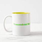 超越的な黙想は平和へ鍵です ツートーンマグカップ (左)