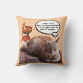 超越瞑想のトルコ猫 クッション (裏面)