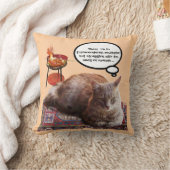 超越瞑想のトルコ猫 クッション (ブランケット)