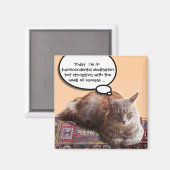 超越瞑想のトルコ猫 マグネット (正面/裏面)