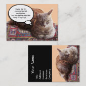 超越瞑想のトルコ猫 名刺 (正面/裏面)