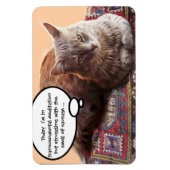超越瞑想をするトルコ猫 マグネット (縦)
