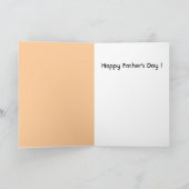 超越瞑想中の猫，父の日 カード (内部)