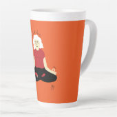 超越瞑想大きなコーヒーマグ カフェラテマグ (右アングル)