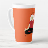 超越瞑想大きなコーヒーマグ カフェラテマグ (左アングル)