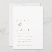 超金ゴールドミニマルタイポグラフィ日付の保存 | 招待状 (正面)