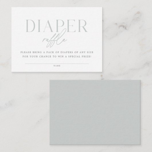 超青モダンミニマル淡い色の赤ちゃんシャワー エンクロージャーカード (正面/裏面)